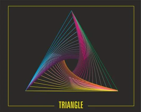 Colorful triangle, graphic elements. Stock Illustration