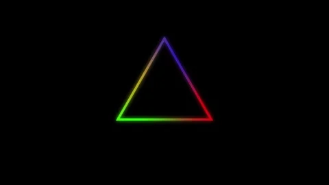 Colorful Triangle Illusion With Rainbow Gradient Edges Stock Footage 331756197