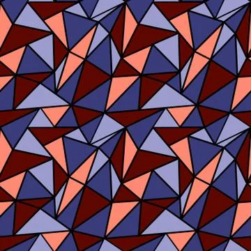 Colorful triangle mosaic seamless pattern Stock Illustration