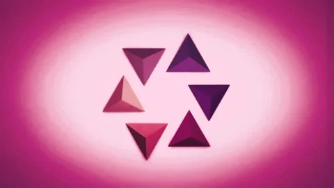 Colorful Triangle Particles Animation  Stock-Footage 232955446