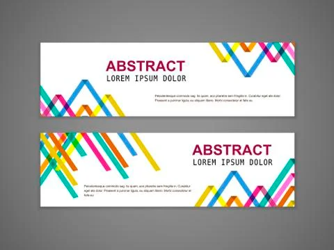 Colorful triangle pattern background advertising banner Stock Illustration