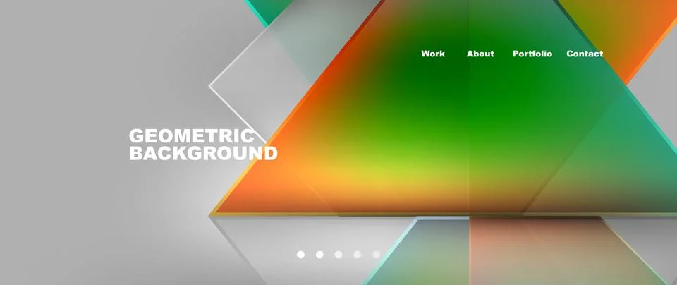 Colorful triangle pattern on a gray background, geometric design Stock Illustration