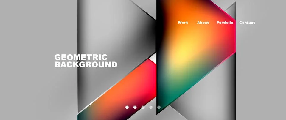 Colorful Triangle pattern on gray background, resembling geometric art 스톡 일러스트