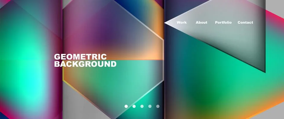 Colorful triangle pattern on gray background for a geometric art feel Stock Illustration