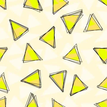 Colorful Triangle pattern. Line art. Digital print.Seamless Geometric shapes. Illustrazione stock