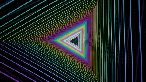 Colorful triangle pattern seamless loop for visuals Stock Footage 340501736