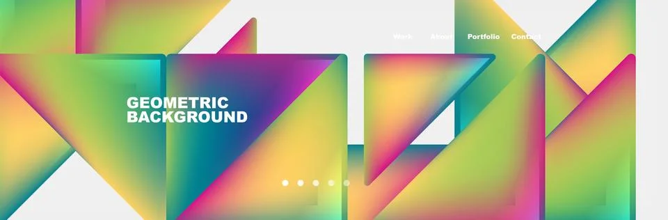 Colorful triangle pattern on white background with geometric symmetry イラスト素材