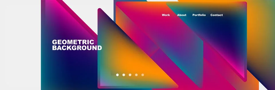 Colorful triangle pattern on white background with shades of purple and violet Illustration