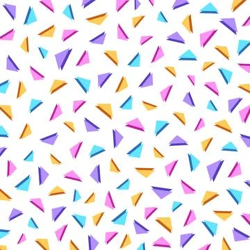 Colorful Triangle Shapes Confetti Pattern Background Illustration Stock Illustration