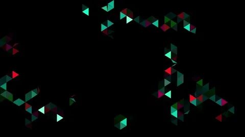 Colorful triangles abstract modern geometric tech motion background Stock Footage 253769080