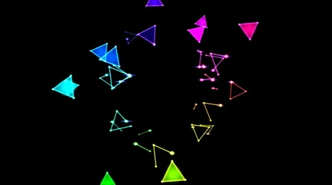 Colorful Triangles Animation, Rainbow Spectrum Stock Footage 34372793