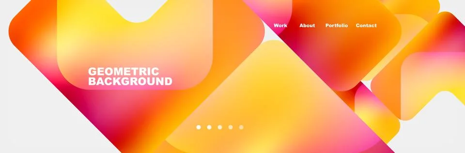 Colorful triangles form a geometric pattern on a white background Stock Illustration