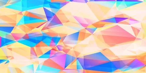 Colorful triangles, geometric abstract background Stock Illustration