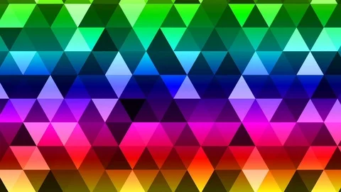 Colorful Triangles Loop Background. Disco Background Video stock 89359134