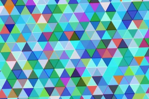 Colorful triangles mosaic pattern on a vibrant background Illustrazione stock