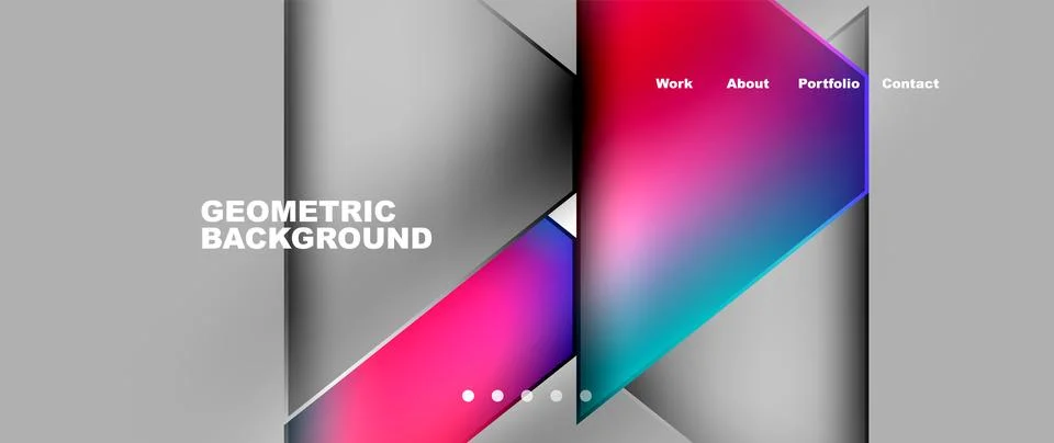 Colorful triangles pattern on gray background for electronic displays Illustrazione stock