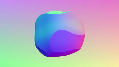 Colorful triangular 3d model sphere Stock Footage 297613193
