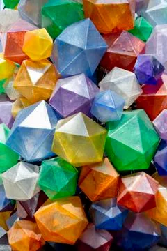 Colorful Triangular  background texture. Photo of a colorful decorations. 写真素材