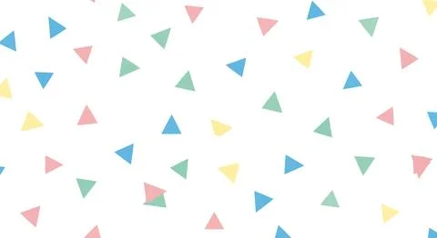 Colorful triangular confetti on white background 스톡 일러스트