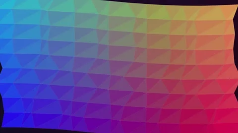 Colorful triangular grid mesh animated in dynamic wave motion for modern ba.. Stock Footage 347199560