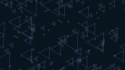 Colorful triangular grid pattern Stock Footage 263566170