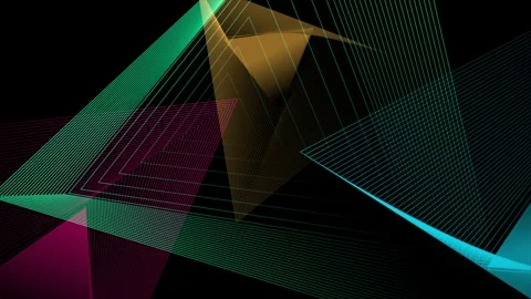 Colorful triangular lines technology futuristic motion background Stock Footage 320127512
