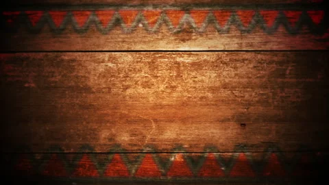 Colorful triangular pattern on distressed wooden background Видео 258733318