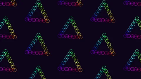 Colorful triangular pattern playful and vibrant design Stock Footage 311601563