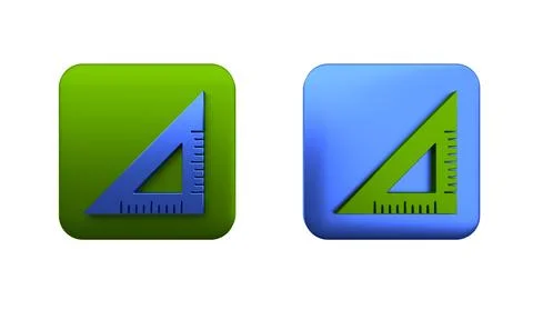 Colorful Triangular ruler icon isolated on white background. Straightedge s.. イラスト素材