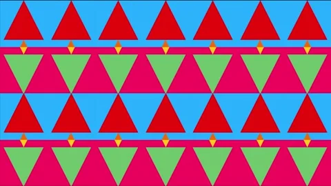Colorful triangular shapes illusion creating background Stock Footage 243413800