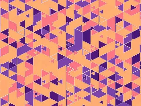 Colorful triangular shapes pattern. Modern presentation template. 3d rendering Stockillustratie