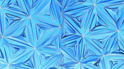 Colorful Triangulation Background, Deformed Surface, 3D Rendering Stock-Illustration