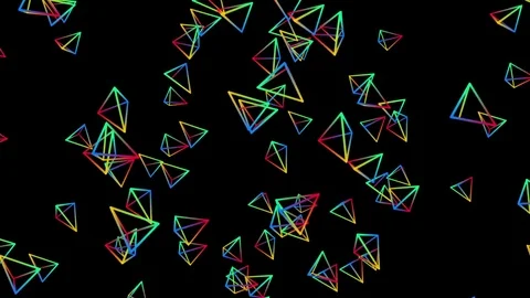 Colorful Triangulation Flow Stock Footage 83681532