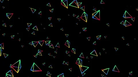 Colorful Triangulation Pulsation Stock Footage 83681535
