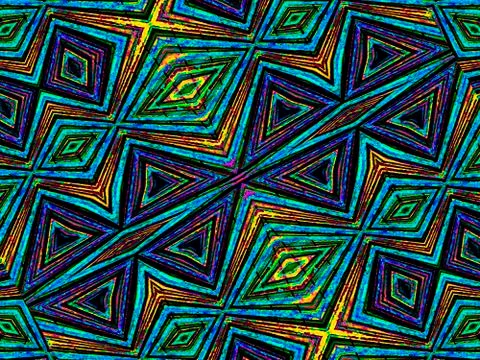 Colorful Tribal Geometric Pattern 스톡 일러스트