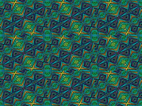 Colorful Tribal Geometric Pattern Stock Illustration