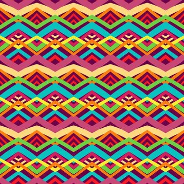 Colorful tribal pattern Stock Illustration