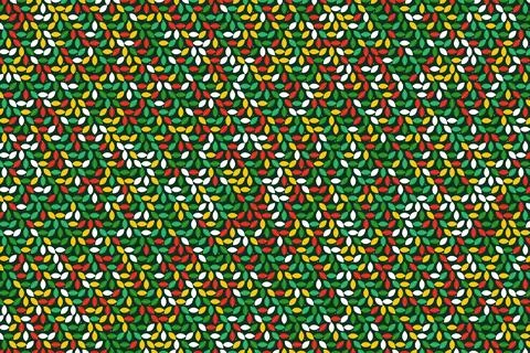 Colorful Tropical Leaf Pattern Seamless Background Ilustração Stock