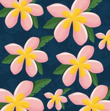 Colorful tropical seamless pattern Stock Illustration