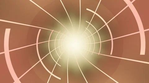 Colorful tunnel with light at the end creating a sense of depth Stock Footage 337388982