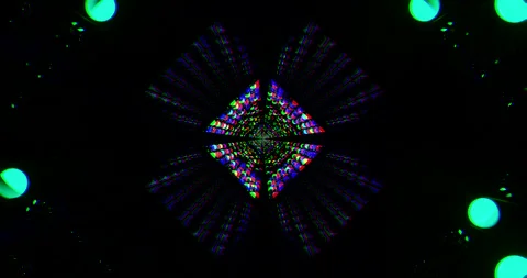 Colorful tunnel of lights creates a mesmerizing looping screensaver effect .. Stock Footage 317061482