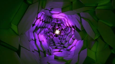 Colorful Tunnel loop CG background 17b Stock Footage 289607014