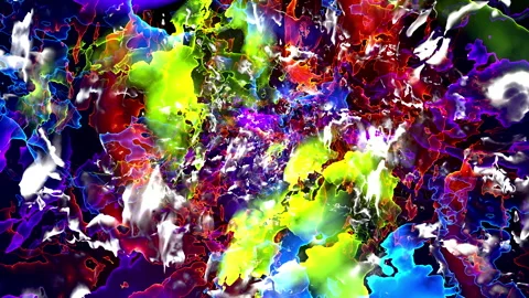 Colorful Tunnel loop CG background 25a Video stock 289684292