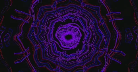 Colorful tunnel video loop creates a mesmerizing visual experience with sea.. Stock Footage 317839597