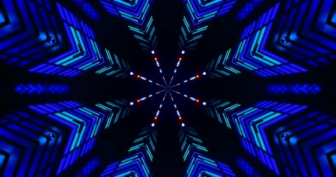 Colorful tunnel video loop creates mesmerizing light patterns and Stock Footage 318175248