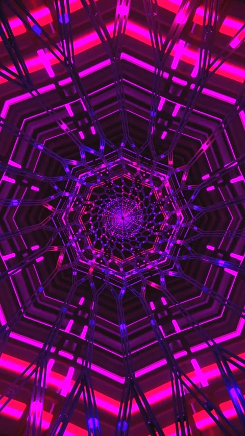Colorful tunnel video loop creates a mesmerizing experience with Stock Footage 318185030