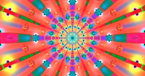 Colorful tunnel video loop creates a mesmerizing visual experience with vib.. Stock Footage 319072083