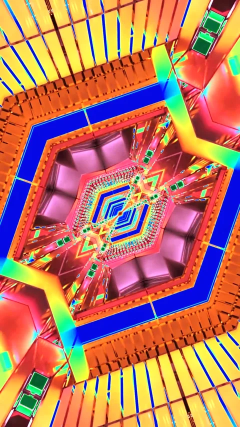 Colorful tunnel video loop creates a seamless visual experience with dynami.. Stock Footage 320353924