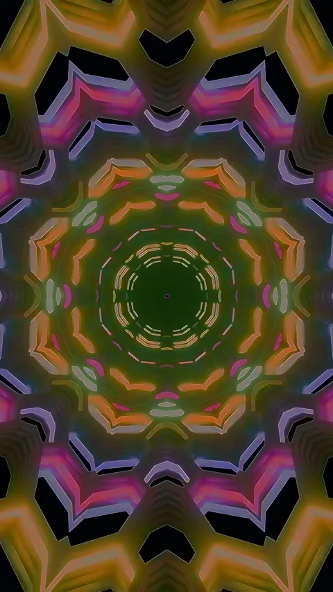 Colorful tunnel video loop creates mesmerizing visual experience in seamles.. Stockbeeldmateriaal 321262679