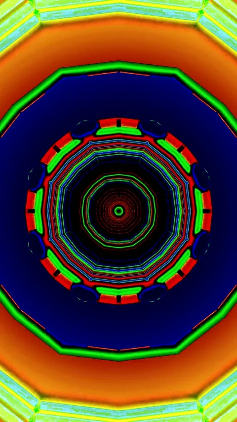 Colorful tunnel video loop creates a mesmerizing visual experience with sea.. Stock Footage 321264066